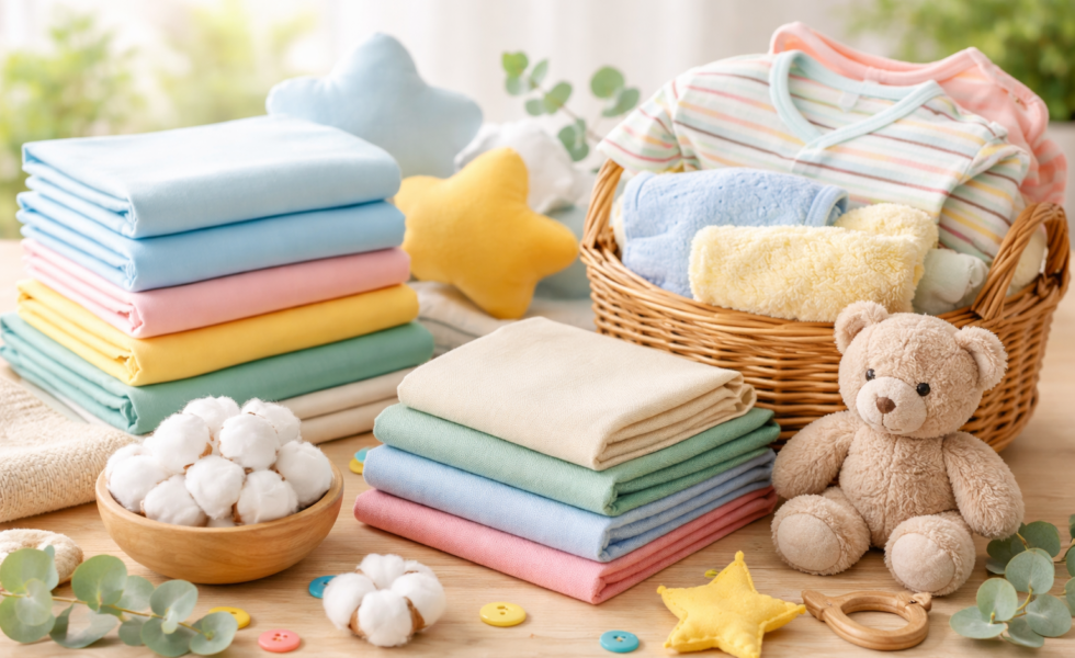 انواع پارچه مخصوص لباس بچه‌گانه